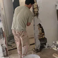 گچکاری خورده کاری ایزوگام. بنایی بندکشی و دوغاب