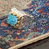 انگشتر ناب فیروزه نیشابوری|جواهرات|هرسین, |دیوار