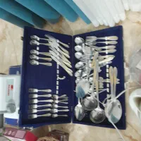 سرویس قاشق و چنگال طلایی رنگ ۱۲نفره