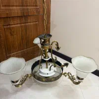 لوستر برنجی سه شاخ