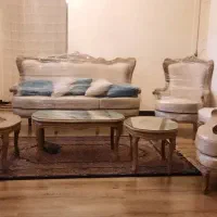 مبلمان استیل ۷ نفره و میزناهارخوری ۸ نفره