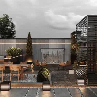 بازسازی وطراحی باغ ویلا محوطه سازی روف گاردن،تجاری