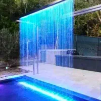 انواع آبنما (بارانی.پرده آب.کرتین استخری)