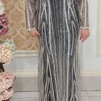 پیراهن مجلسی تمام کارشده سایز ۵۰|لباس|لواسان, |دیوار