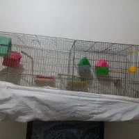 سلام قفس با تمام لوازم و پمپ دو لول سالم سالم