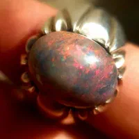 انگشتر بلک اوپال آتشین