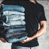 لباس شلوار لی مردانه خارجی سایزبزرگ استوک تاناکورا