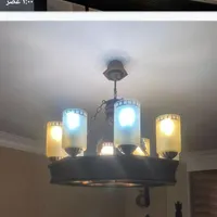 سه عدد لوستر چوب به همراه دیوار کوب|لوستر و چراغ آویز|تهران, شهرک ژاندارمری|دیوار