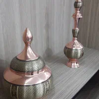 ظروف دکوری از جنس مس و خاتم کاری شده|صنایع دستی و سایر لوازم تزئینی|اصفهان, مرداویج|دیوار