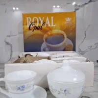 6 عدد فنجان قهوه خوری و چای خوری،یک قندان آرکوپال