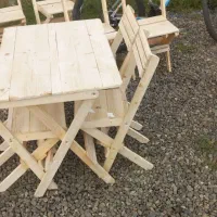 میز و صندلی تاشو چوبی درجه یک|میز و صندلی غذاخوری|رودسر, |دیوار