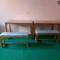 نیمکت و میز چوبی|میز و صندلی غذاخوری|زنجان, |دیوار