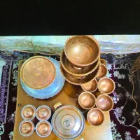 یه دست ظروف مسی نونو|ظروف سرو و پذیرایی|قم, آزادگان|دیوار