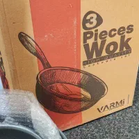 ماهیتابه لبه دار(وک) سه پارچه وارمی ایرانی|ظروف پختوپز|کاشان, شهرک انقلاب|دیوار