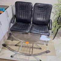 صندلی انتظار دو نفره و عسلی