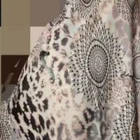 قواره پارچه چادری مجلسی سیلک ابریشم، زمینه صورتی