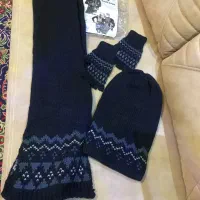 ست ترک شال کلاه دستکش نو