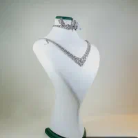 گردنبند و گوشواره صدرصدتراش سوئیسی اشرافی