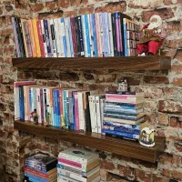 شلف دیواری ام دی اف با پایه فلزی مخفی