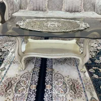 مبلمان استیل نه نفره چوب کامل سالم|مبلمان خانگی و میز عسلی|تهران, والفجر (افسریه)|دیوار