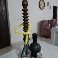 قلیان.قلیون میوه ای چوب سرخ با دوعدد تنگ و سر