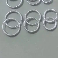 گوشواره حلقه ای نقره