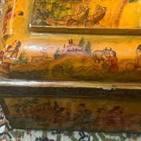 نقاشی جعبه چوبی قدیمی|کلکسیون اشیاء عتیقه|تهران, مرزداران|دیوار
