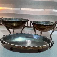 ظروف مسی چکش کوب زنجان.نو فقط دکوری استفاده شده|صنایع دستی و سایر لوازم تزئینی|الوند, |دیوار