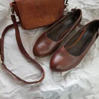 کیف و کفش چرم قهوه ای