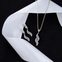 نیم ست نقره زنانه بازرگانی میلادی مدل مینیمال|جواهرات|شیراز, گلستان|دیوار