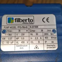 پمپ آب نیم اسب filberto|مصالح و تجهیزات ساختمان|مشهد, رستگار|دیوار