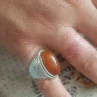 انگشتر نقره.عقیق.فیروزه.ساعت