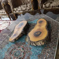 شلف دیواری طرح تنه درخت (کنده درخت )رزین شده