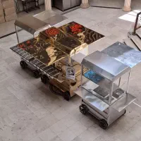 نقره ای فر ساندویچی فرقان چرخ فلافلی سیار صنعتی