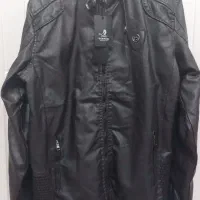 کاپشن چرم قهوه ای