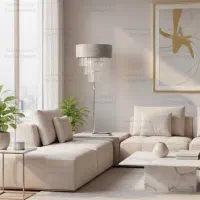 دو مدل لوستر ایستاده مدل آباژور کنارسالنی کریستالی|چراغ خواب و آباژور|تبریز, |دیوار