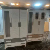 سیسمونی  تخت و کمد نوزاد مدل پنجره سفید