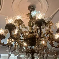 لوستر ۸ شاخه تمام برنجی فوق سنگین