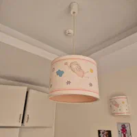 پرده اتاق کودک همراه ست لوستر و چراغ خواب و ساعت|پرده، رانر، رومیزی|تهران, فردوس|دیوار
