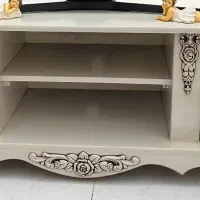 میز تلویزیون اینه و شمعدان و بوفه