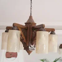 ۲عدد لوستر ۶شعله با دیوار کوب