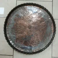 مجمع مسی قدیمی قلم کاری شده قطر ۶۵ سانت