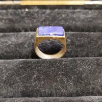 انگشتر نقره و نگین لاجورد