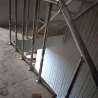 نرده استیل نصب روی پله ساختمان دوبلکس|مصالح و تجهیزات ساختمان|تهران, دکتر هوشیار|دیوار