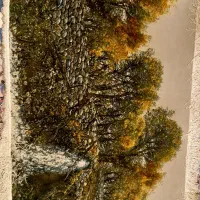 تابلو فرش دست بافت ریز سرد رود ۵۰ رج چله ابریشم