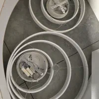 لوستر مدرن دایره در سایزهای مختلف|لوستر و چراغ آویز|گرگان, |دیوار