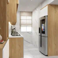 کابینت سفید قهوه ای