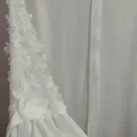 شومیز سفید آستین کار شده