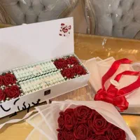دسته گل روبانی باکس پول آرایی هدیه تولدکادوروزدختر