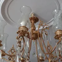 لوستر ۸ شاخه فومنگانی آب طلا|لوستر و چراغ آویز|تهران, تهرانپارس جنوبی|دیوار